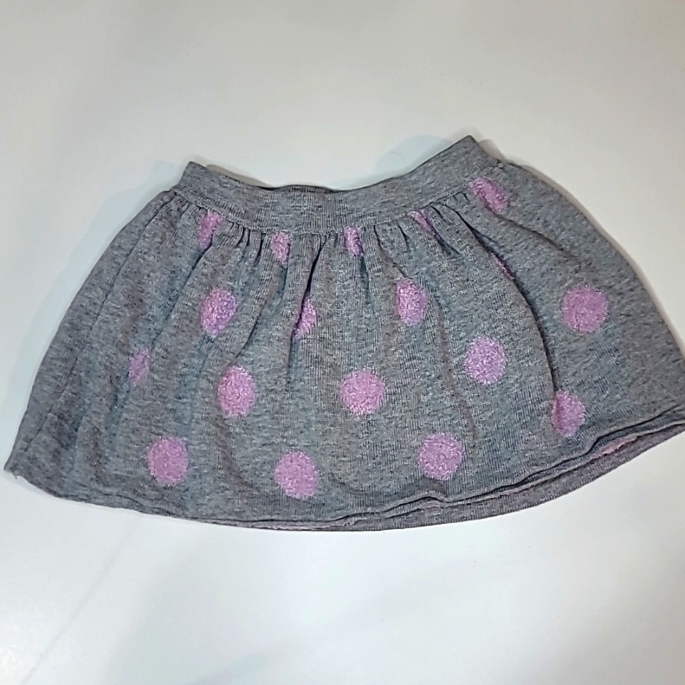 5/$30 DISNEY Polka Dot Knit Skirt Sherpa Lined Warm Elastic Waist